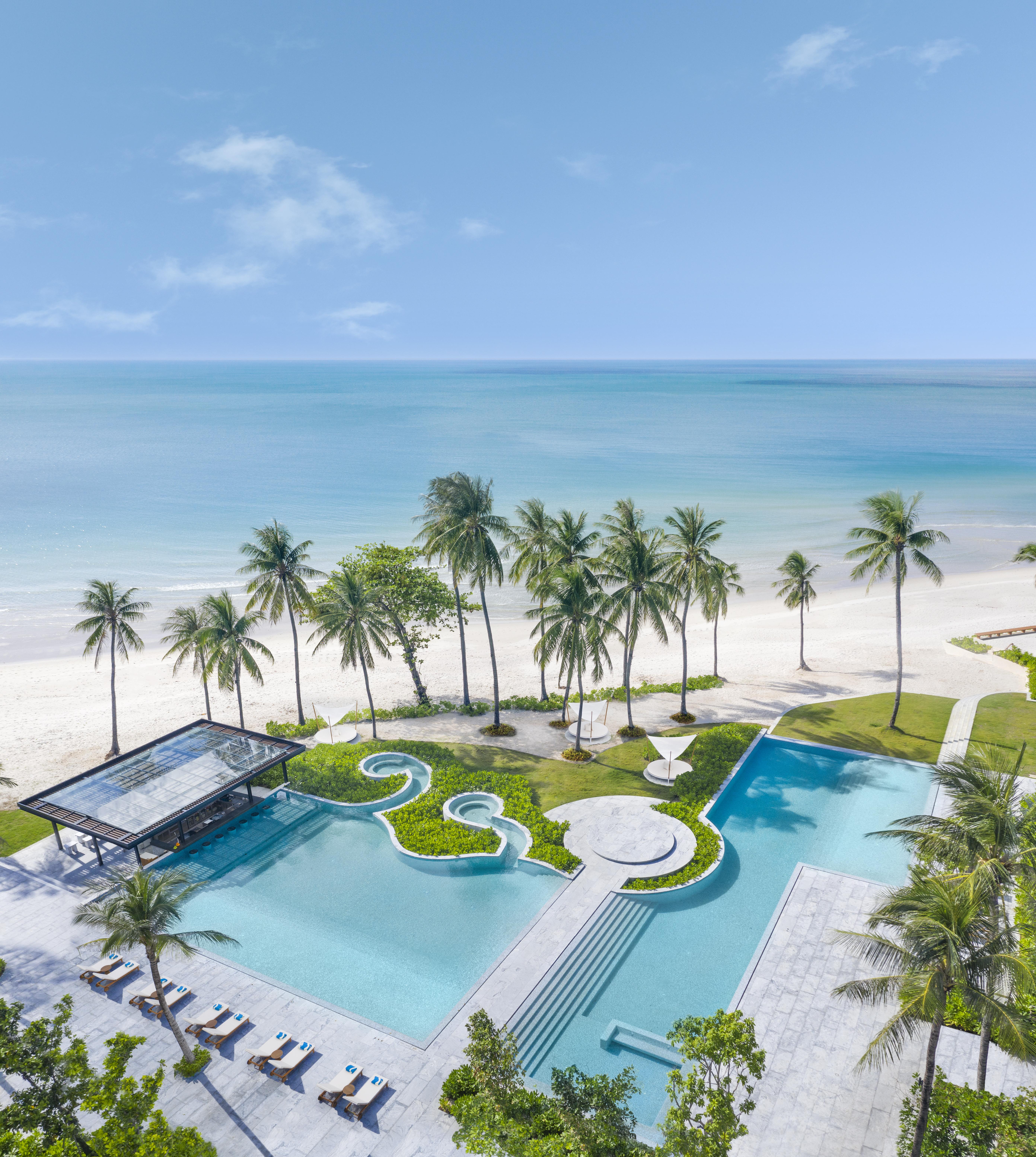 Centara Reserve Samui Strand von Chaweng Exterior foto Aerial view of the beach at the hotel